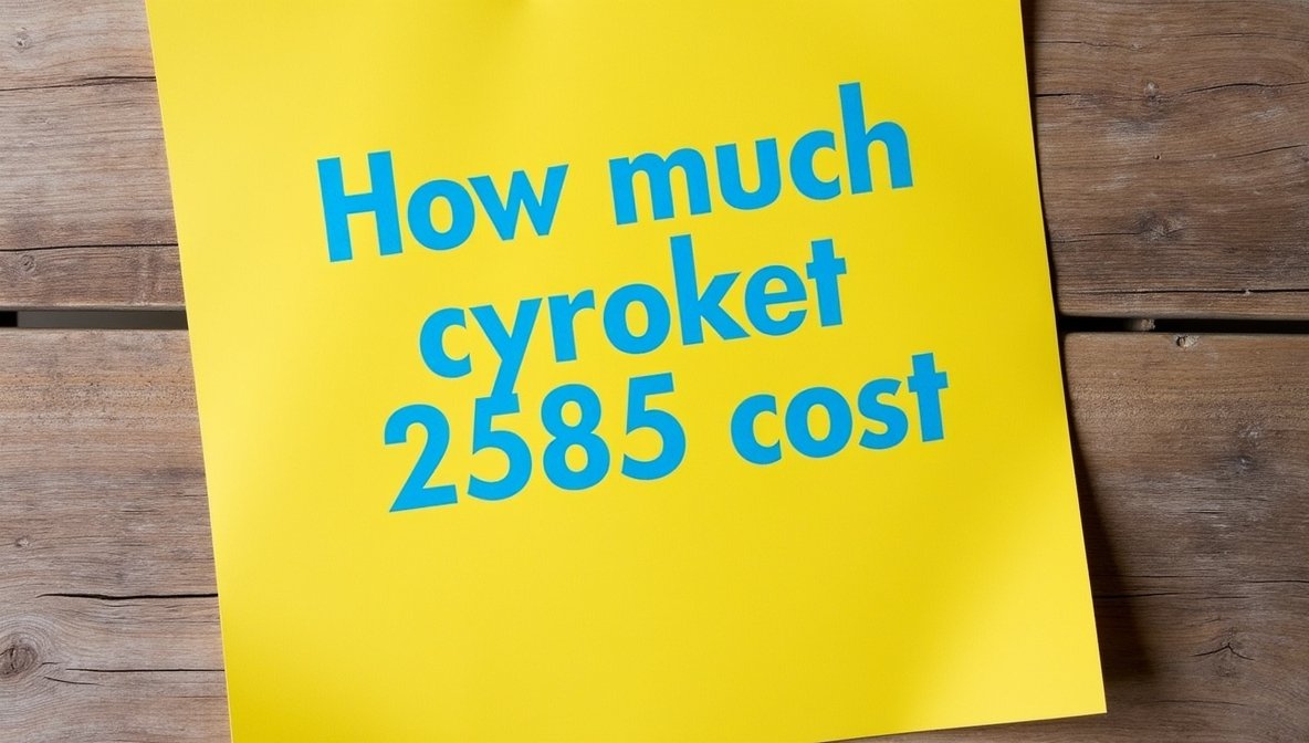 how much does cyroket2585 cost